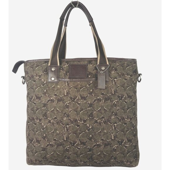 Coach 2013 Heritage Web Canvas & Leather Camo X-L F70583 Travel & Toiletry Tote - Picture 2 of 16